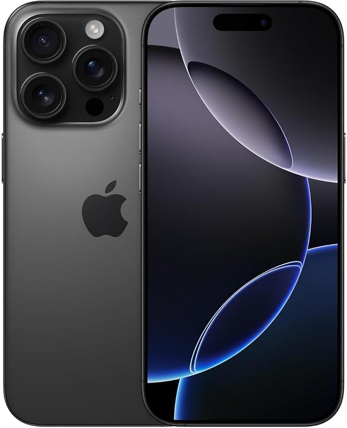 Apple iPhone 16 Pro, 256GB, Black Titanium - Unlocked (Renewed)