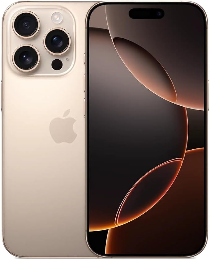 Apple iPhone 16 Pro Max, 256GB, Desert Titanium - Unlocked (Renewed)