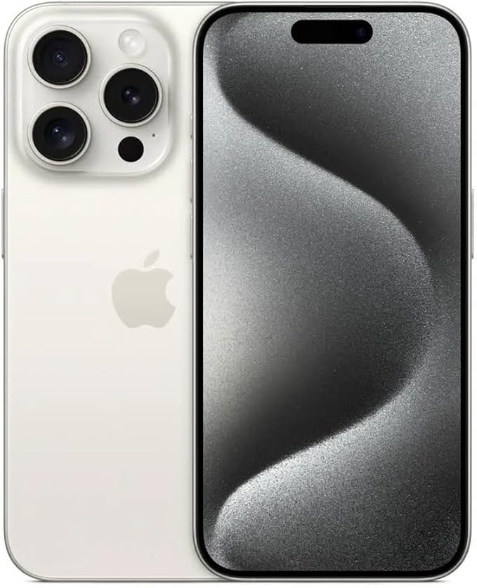 Apple iPhone (Renewed Premium) 15 Pro Max, 1TB, White Titanium - Unlocked