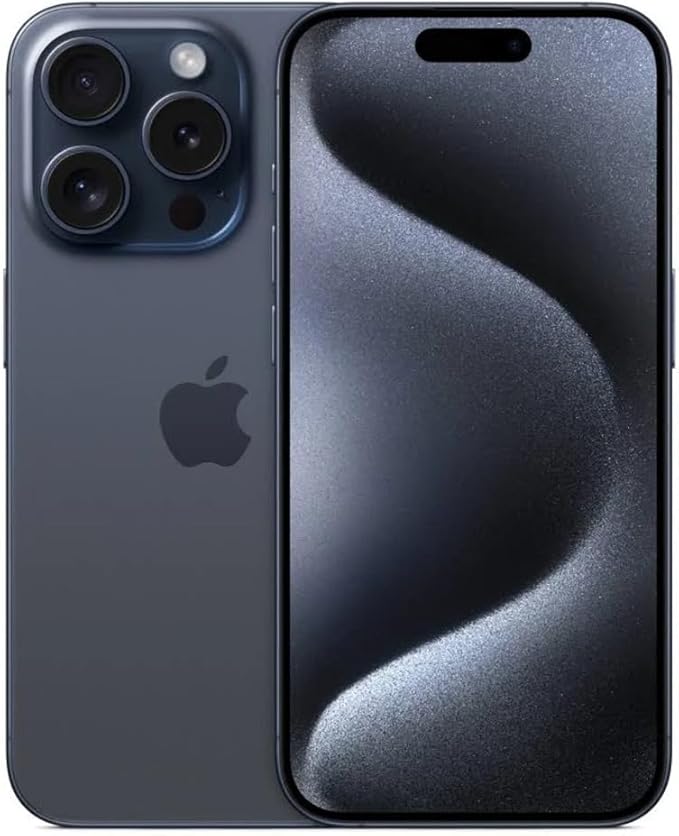 Apple iPhone 15 Pro, 512GB, Blue Titanium - Unlocked (Renewed)