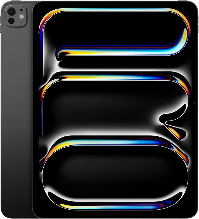 Apple iPad Pro 13-Inch (M4): Built for Apple Intelligence, Ultra Retina XDR Display, 512GB, 12MP Front/Back Camera, LiDAR Scanner, Wi-Fi 6E, Face ID, All-Day Battery Life — Space Black